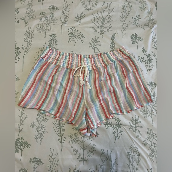 PJ Salvage Women’s Loungewear Saturday Morning Stripe Short, size L NWOT - Picture 3 of 7